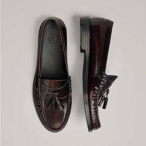 Massimo Dutti Rich Brown Tassel Loafers